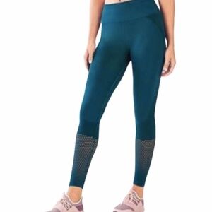 𝅺dyi Catch Air Teal Mesh Insert Hi Rise Leggings